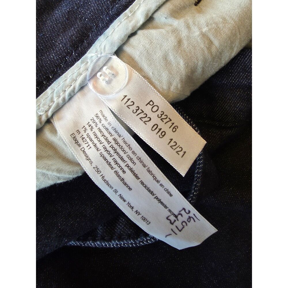 Eloquii Denim Tie Waist Wide Leg Crop Jeans Dark Wash 16S NWT Plus Size - Picture 8 of 8